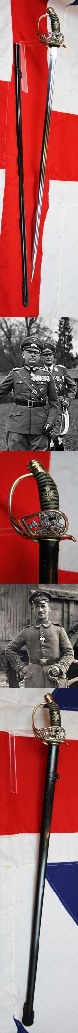 A Good Imperial German WW1 Officer's Sword A Beautiful 1889 Pattern German Infantry Officer's Sword of The Great War. and Used into WW2 Until May 1945