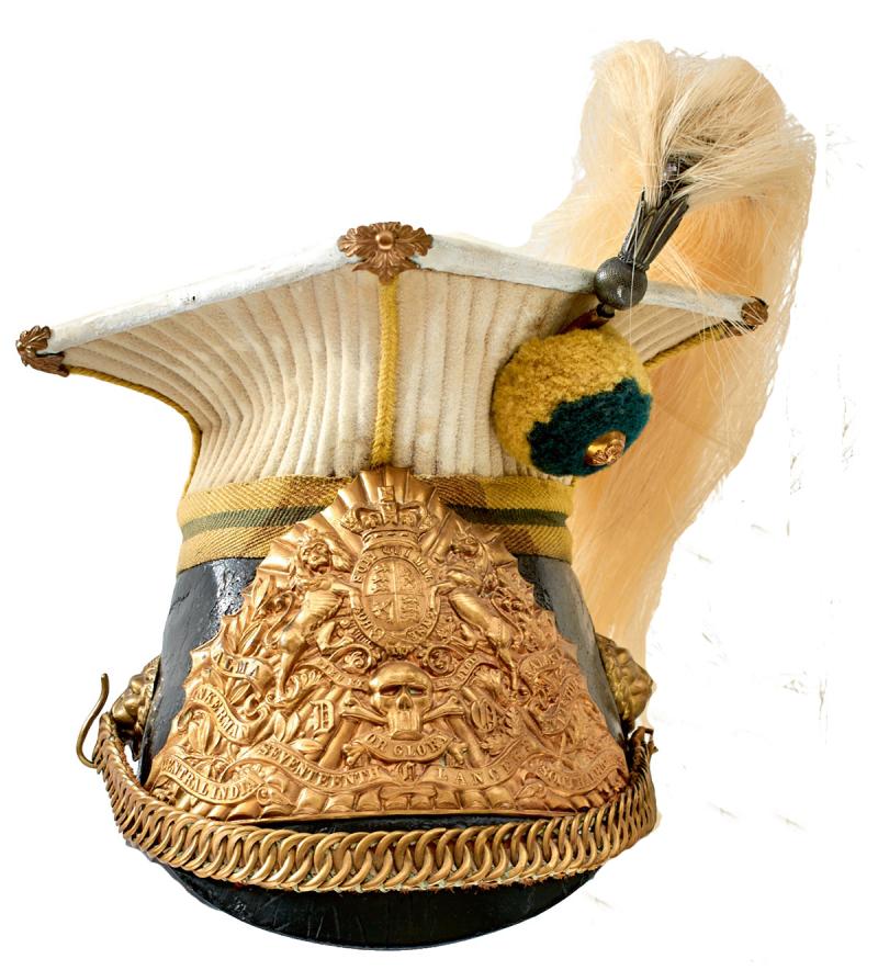 Antique Victorian Regimental Other Ranks Helmet {Chapka} Of the 17th Lancers Of The 'Charge Of The Light Brigade' Fame