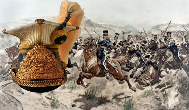 Antique Victorian Regimental Other Ranks Helmet {Chapka} Of the 17th Lancers Of The 'Charge Of The Light Brigade' Fame