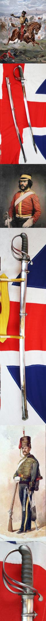 A 'Superb' Original, Antique, Victorian, Charge of the Light Brigade Era, 1821 Pattern, Hussar's or Lancer's NCO's Sword In Simply Amazing Fully Restored and Conserved Condition. The NCO's Version Of the 1822 Officer's Sabre.