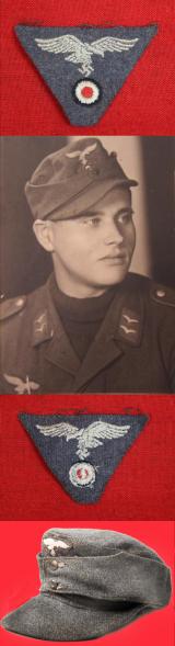 M43 Luftwaffe Trapezoid Eagle 'Ski Cap' Insignia