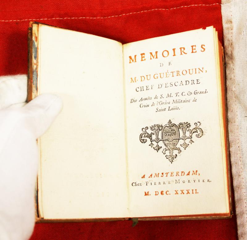 Original Publication Of the Memoires of a Famous I7th-18th Century French Pirate, Admiral Duguay-Trouin, René (1673-1736) Pirates Memoires de Monsieur Du Guay-Trouin, Lieutenant General Des Armées Navales Published by Amsterdam, Pierre Mortier, 1732.