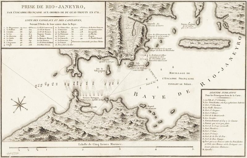 Original Publication Of the Memoires of a Famous I7th-18th Century French Pirate, Admiral Duguay-Trouin, René (1673-1736) Pirates Memoires de Monsieur Du Guay-Trouin, Lieutenant General Des Armées Navales Published by Amsterdam, Pierre Mortier, 1732.