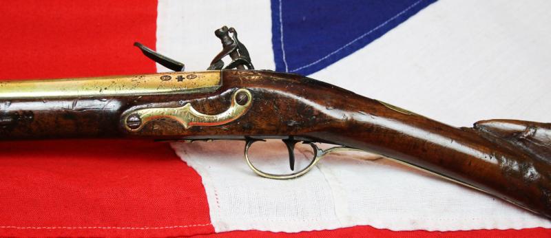 A Fine 18th Century Historic Blunderbuss With Brass Flared Mouth Barrel, Fine Walnut Stock and Engraved Brass Furniture. By Griffin and Tow London Circa 1775. One Of England's Great Gunsmith Partnerships