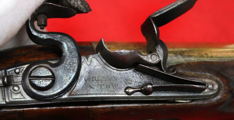 A Fine 18th Century Historic Blunderbuss With Brass Flared Mouth Barrel, Fine Walnut Stock and Engraved Brass Furniture. By Griffin and Tow London Circa 1775. One Of England's Great Gunsmith Partnerships