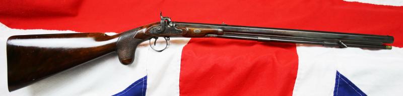 A Most Rare & Beautiful British Percussion Half Stock Light Rifle By Isaac Riviere. A Very Finely Regarded London, Bespoke, Hand Made Rifle Maker Holding Patent for His Unique Percussion Action Designs