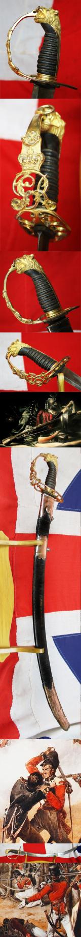 A Magnificent 95th Rifles, 1803 British Light Infantry Officer's Sabre of the Napoleonic Wars, The Peninsular War Campaign, The War of the Hundred Days Culminating in Quatre Bras, and Waterloo. with Engraved 'Britannia' Blade. Bespoke Made by Osborne