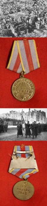 Soviet USSR Liberation Of Warsaw Medal