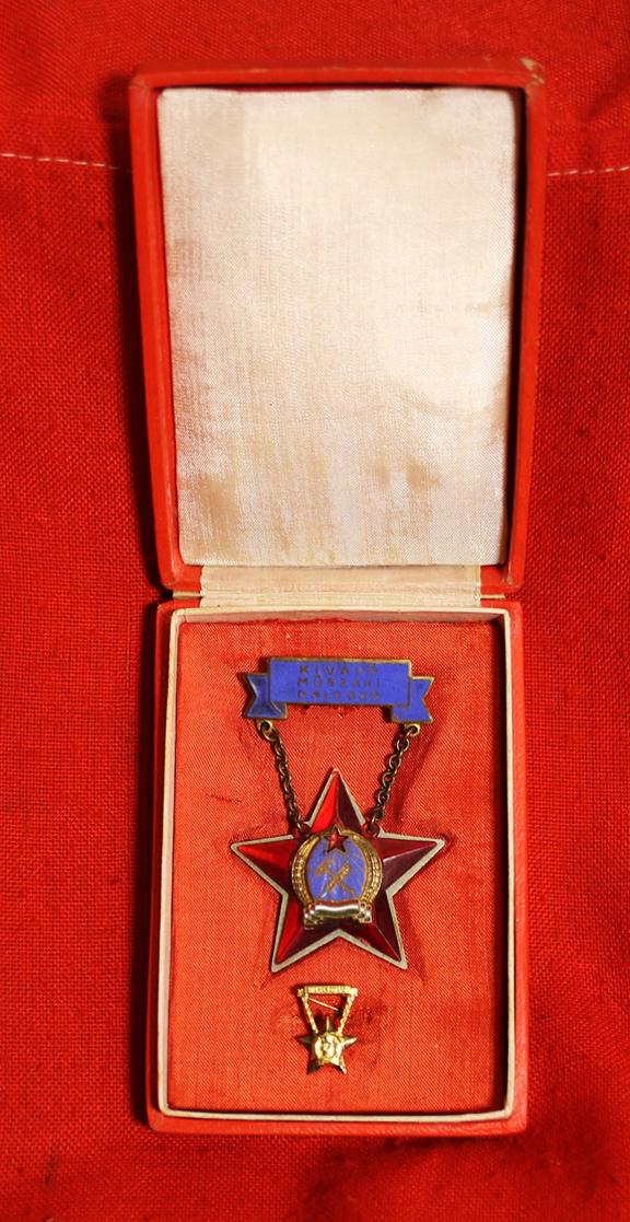 Most Attractive, Cased, Warsaw Pact, Cold War Communist, Red Star, 'Outstanding Workers Medal'